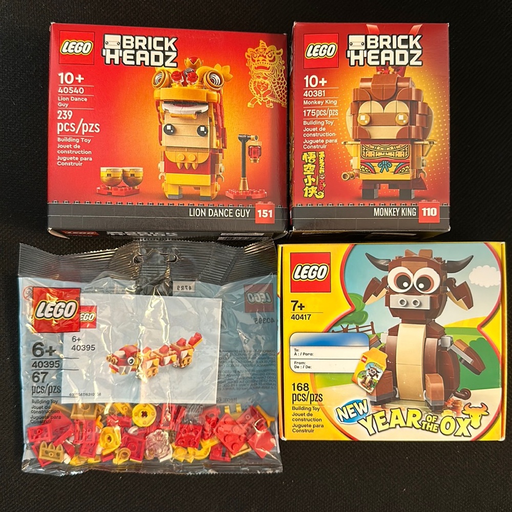 Lego Bundle - 40540 Lion Dance Guy and 40381 Monkey King plus FREE gifts